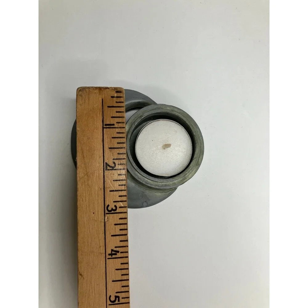 Pewter Celestial Moon Votive Tealight Candle Holder